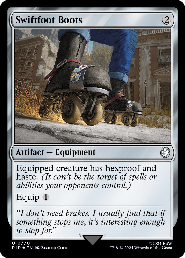 Swiftfoot Boots (Surge Foil) [Fallout] | Good Games Cannington