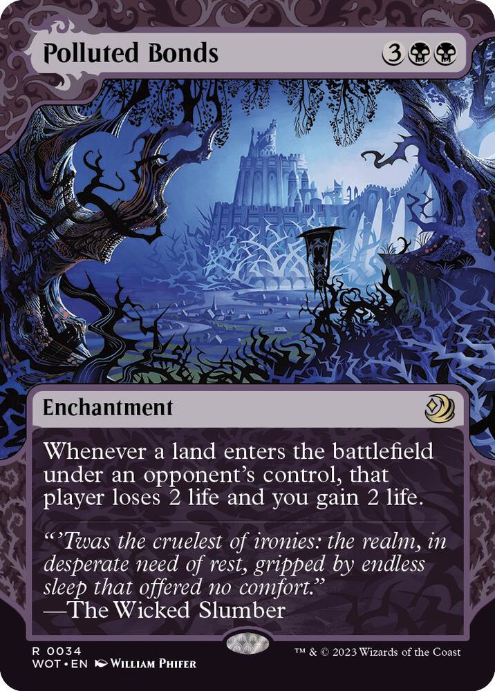 Polluted Bonds 34 (Wilds of Eldraine: Enchanting Tales)  - Showcase Foil | Good Games Cannington