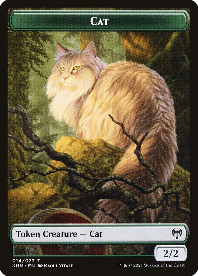 Dwarf Berserker // Cat Double-Sided Token [Kaldheim Tokens] | Good Games Cannington