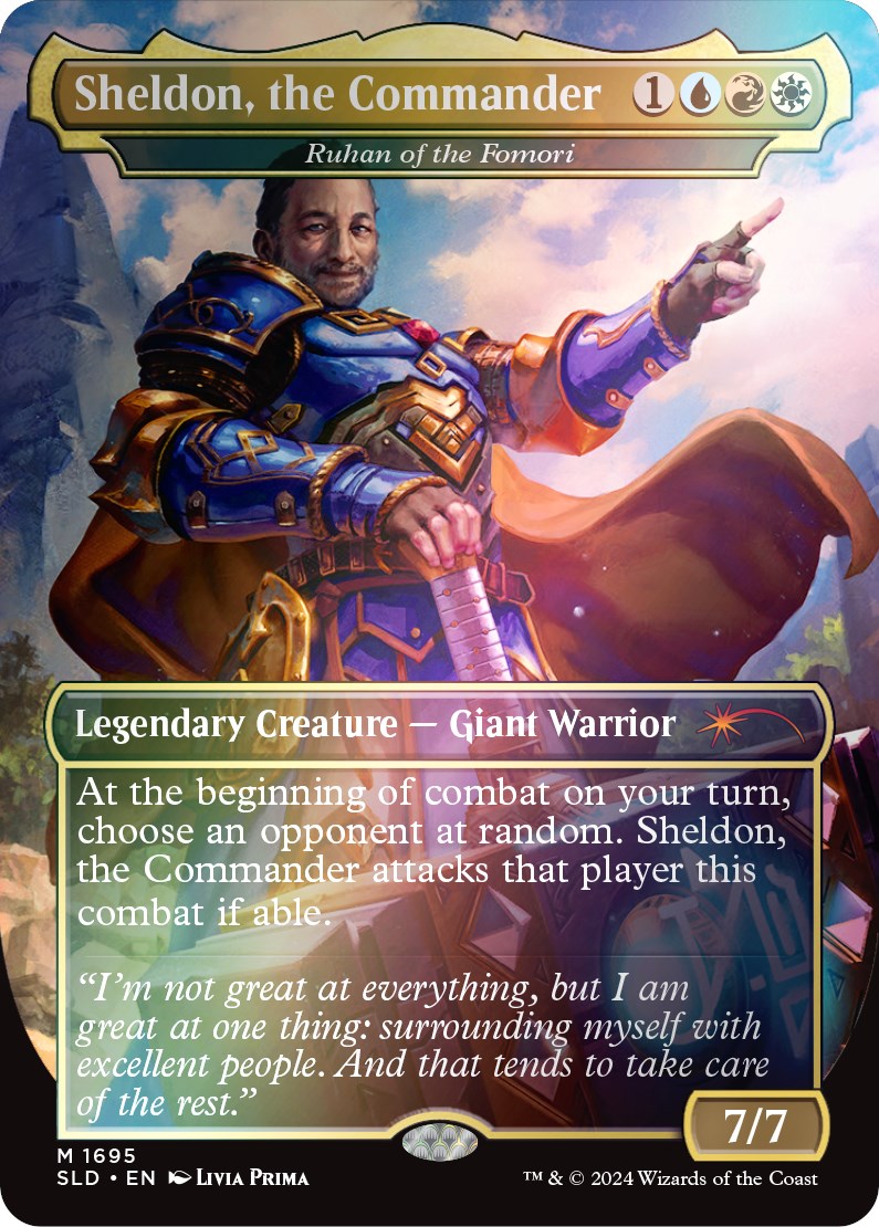 Ruhan of the Fomori - Sheldon, the Commander (Rainbow Foil) [Secret Lair: Sheldon's Spellbook] | Good Games Cannington