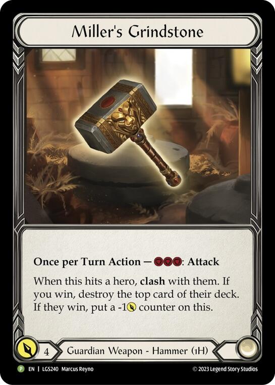 Miller's Grindstone [LGS240] (Promo)  Rainbow Foil | Good Games Cannington