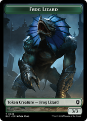 Storm Crow // Frog Lizard Double-Sided Token [Bloomburrow Commander Tokens] | Good Games Cannington