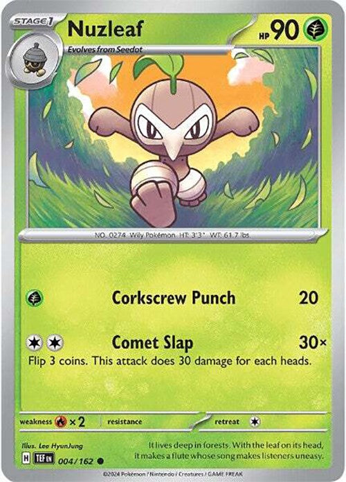 Nuzleaf (004/162) [Scarlet & Violet: Temporal Forces] | Good Games Cannington