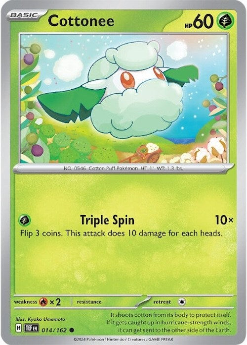 Cottonee (014/162) [Scarlet & Violet: Temporal Forces] | Good Games Cannington