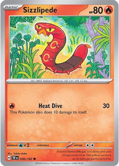 Sizzlipede (036/162) [Scarlet & Violet: Temporal Forces] | Good Games Cannington