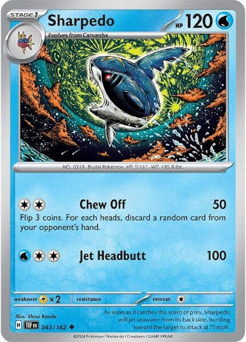 Sharpedo (043/162) [Scarlet & Violet: Temporal Forces] | Good Games Cannington