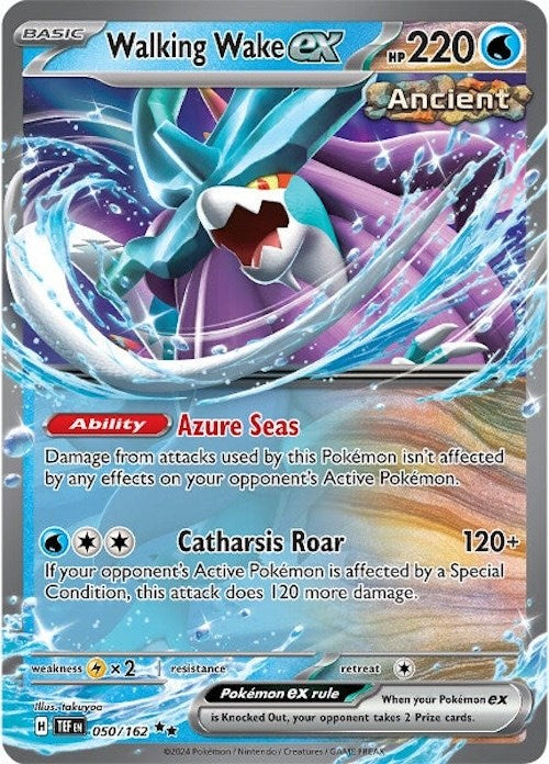 Walking Wake ex (050/162) [Scarlet & Violet: Temporal Forces] | Good Games Cannington