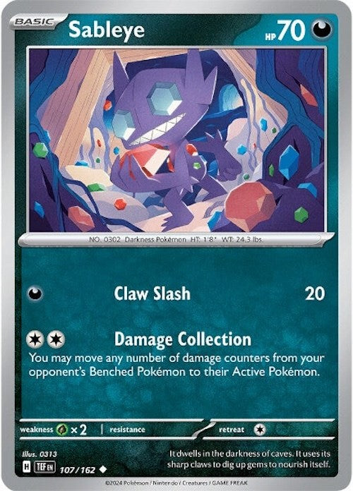 Sableye (107/162) [Scarlet & Violet: Temporal Forces] | Good Games Cannington