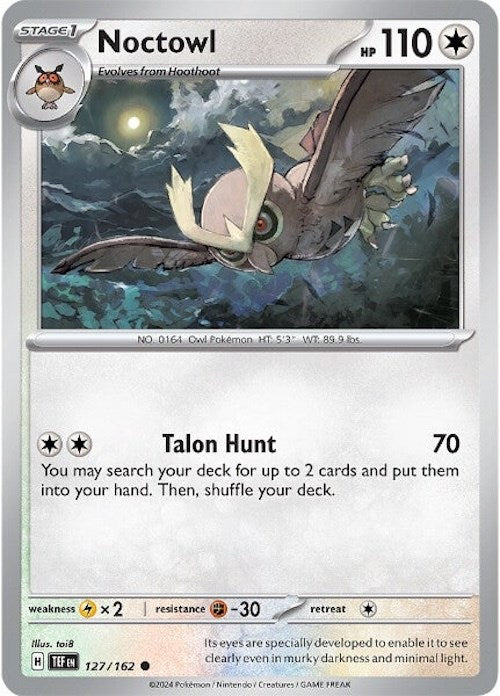 Noctowl (127/162) [Scarlet & Violet: Temporal Forces] | Good Games Cannington