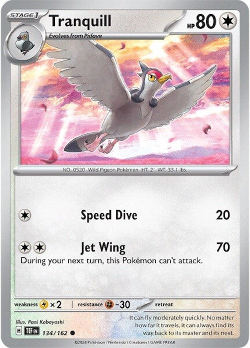 Tranquill (134/162) [Scarlet & Violet: Temporal Forces] | Good Games Cannington