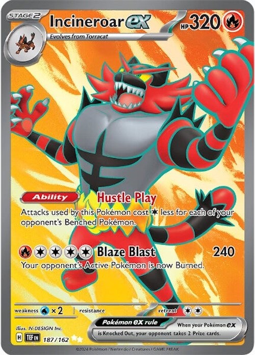 Incineroar ex (187/162) [Scarlet & Violet: Temporal Forces] | Good Games Cannington
