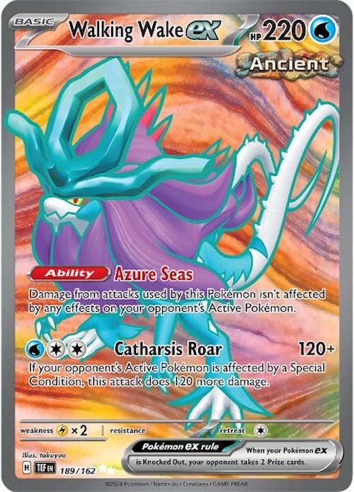 Walking Wake ex (189/162) [Scarlet & Violet: Temporal Forces] | Good Games Cannington