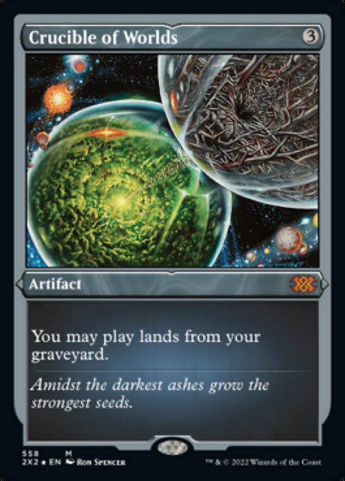 Crucible of Worlds (Foil Etched) [Double Masters 2022] | Good Games Cannington
