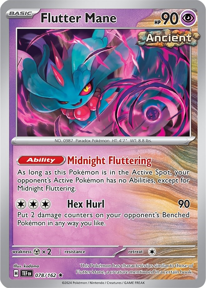 Flutter Mane (078/162) (Theme Deck Exclusive) [Scarlet & Violet: Temporal Forces] | Good Games Cannington