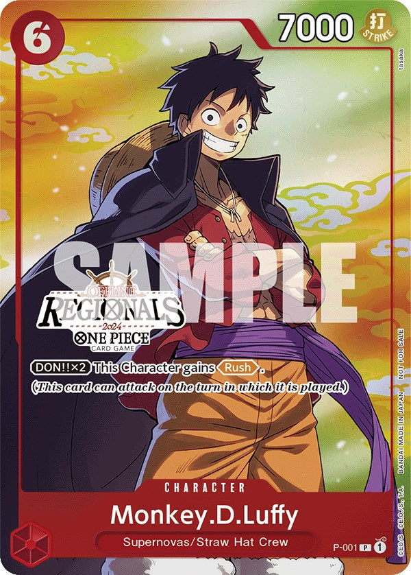 Monkey.D.Luffy (Offline Regional 2024 Vol. 2) [Participant] [One Piece Promotion Cards] | Good Games Cannington