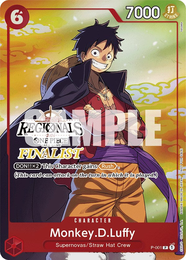 Monkey.D.Luffy (Offline Regional 2024 Vol. 2) [Finalist] [One Piece Promotion Cards] | Good Games Cannington