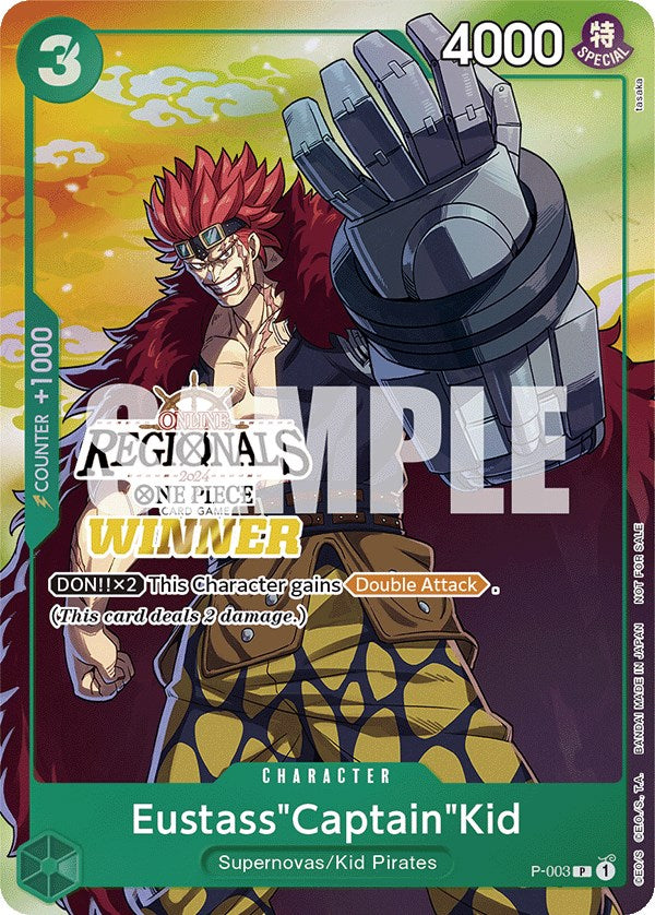 Eustass"Captain"Kid (Online Regional 2024 Vol. 2) [Winner] [One Piece Promotion Cards] | Good Games Cannington