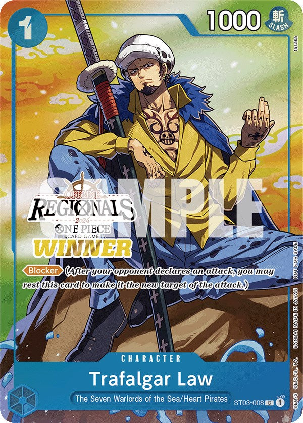 Trafalgar Law (Offline Regional 2024 Vol. 2) [Winner] [One Piece Promotion Cards] | Good Games Cannington