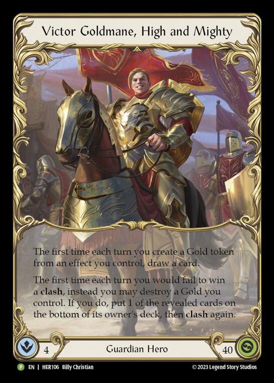 Victor Goldmane, High and Mighty [HER106] (Promo)  Rainbow Foil | Good Games Cannington