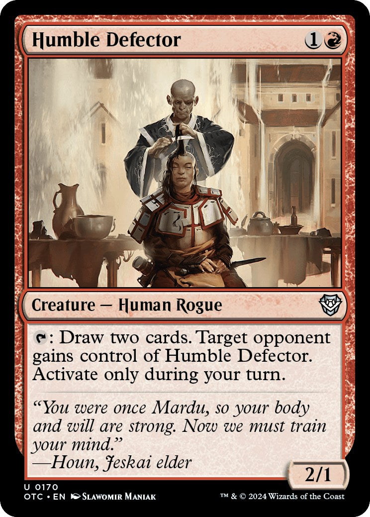 Humble Defector [Outlaws of Thunder Junction Commander] | Good Games Cannington