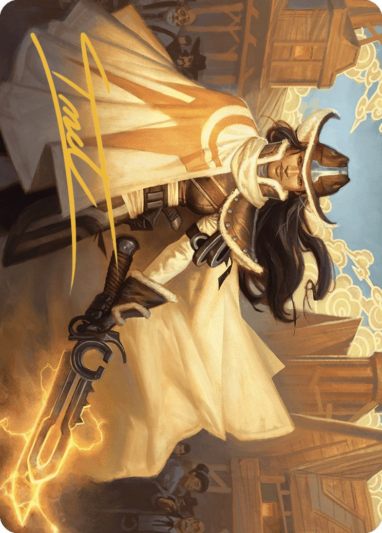 Omenport Vigilante Art Card (Gold-Stamped Signature) [Outlaws of Thunder Junction Art Series] | Good Games Cannington