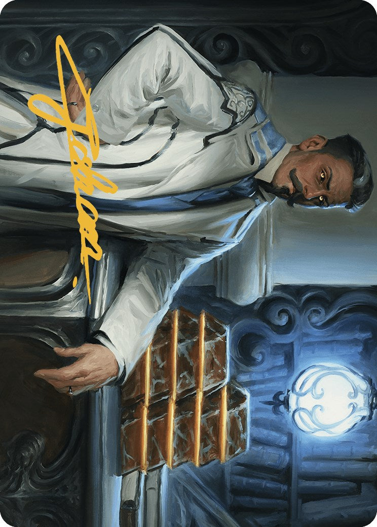 Baron Bertram Graywater Art Card (Gold-Stamped Signature) [Outlaws of Thunder Junction Art Series] | Good Games Cannington