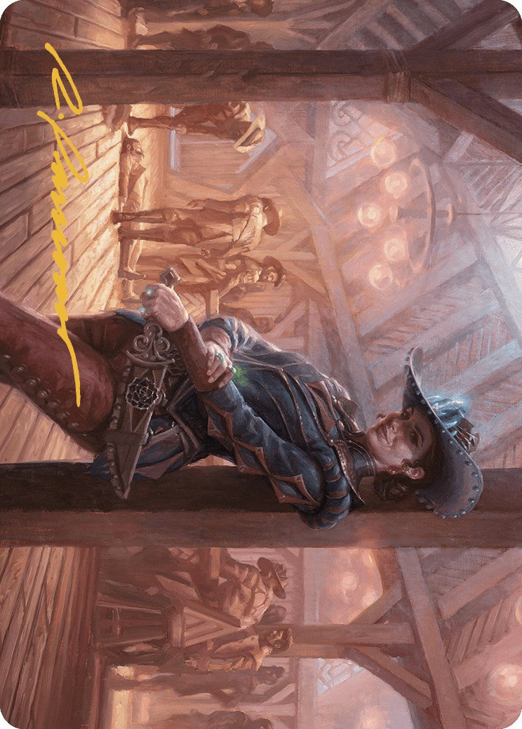 Marchesa, Dealer of Death Art Card (Gold-Stamped Signature) [Outlaws of Thunder Junction Art Series] | Good Games Cannington