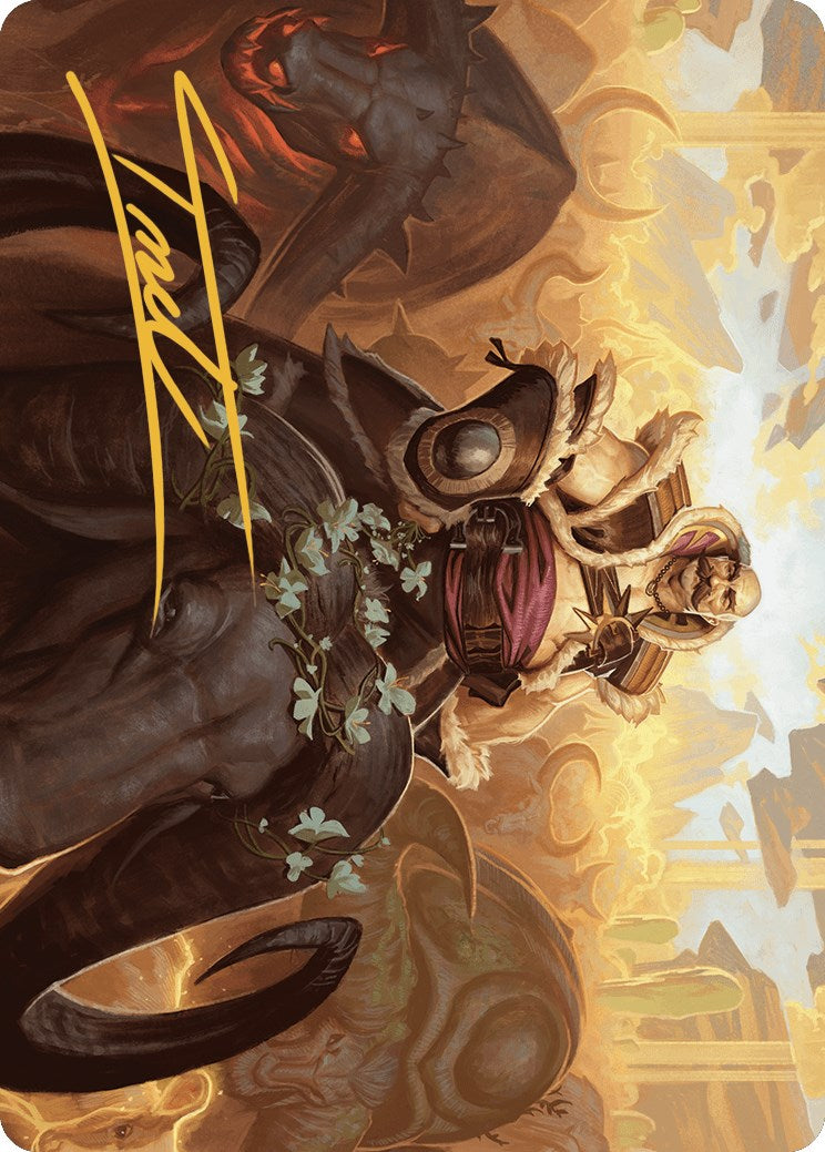 Bruse Tarl, Roving Rancher Art Card (Gold-Stamped Signature) [Outlaws of Thunder Junction Art Series] | Good Games Cannington