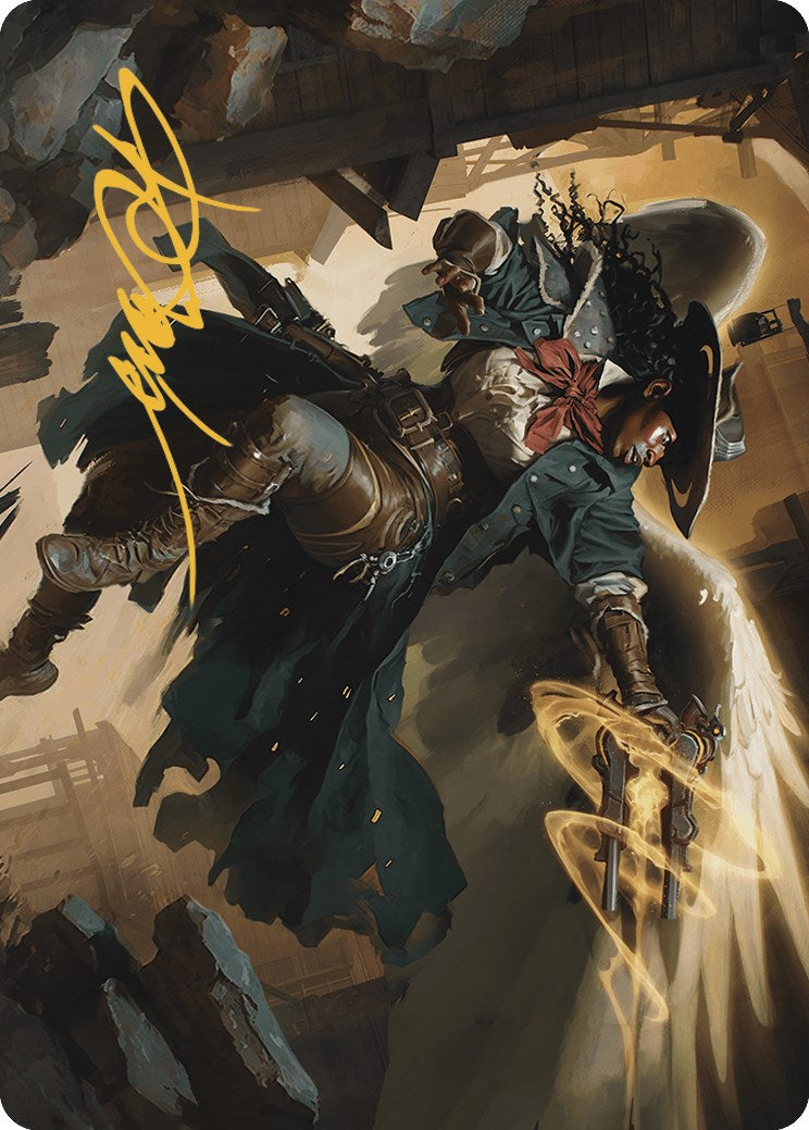 Archangel of Tithes Art Card (Gold-Stamped Signature) [Outlaws of Thunder Junction Art Series] | Good Games Cannington