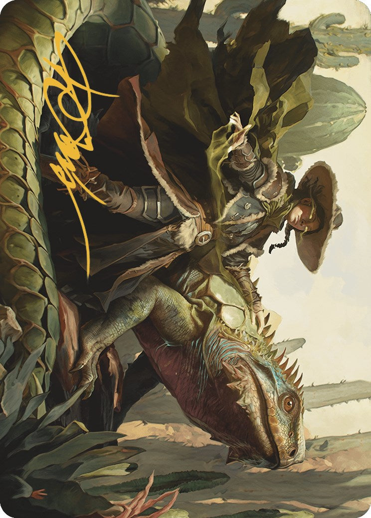 Outcaster Trailblazer Art Card (Gold-Stamped Signature) [Outlaws of Thunder Junction Art Series] | Good Games Cannington