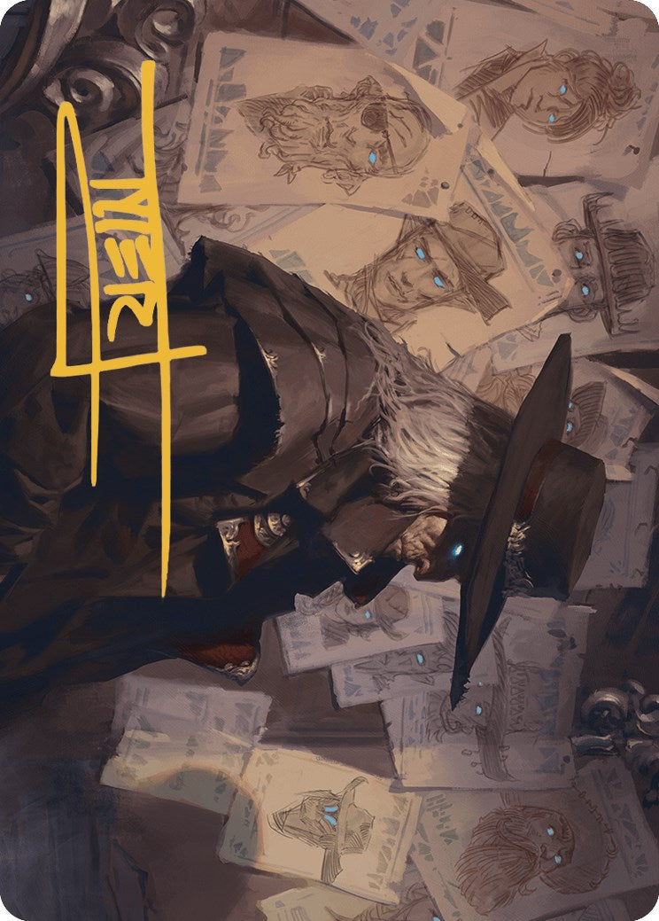 Lazav, Familiar Stranger Art Card (Gold-Stamped Signature) [Outlaws of Thunder Junction Art Series] | Good Games Cannington