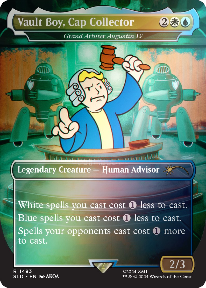 Vault Boy, Cap Collector - Grand Arbiter Augustin IV (Rainbow Foil) [Secret Lair Drop Series] | Good Games Cannington