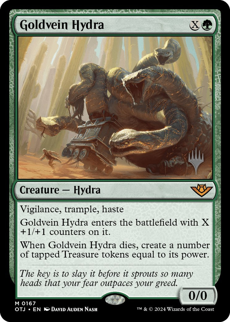 Goldvein Hydra (Promo Pack) [Outlaws of Thunder Junction Promos] | Good Games Cannington