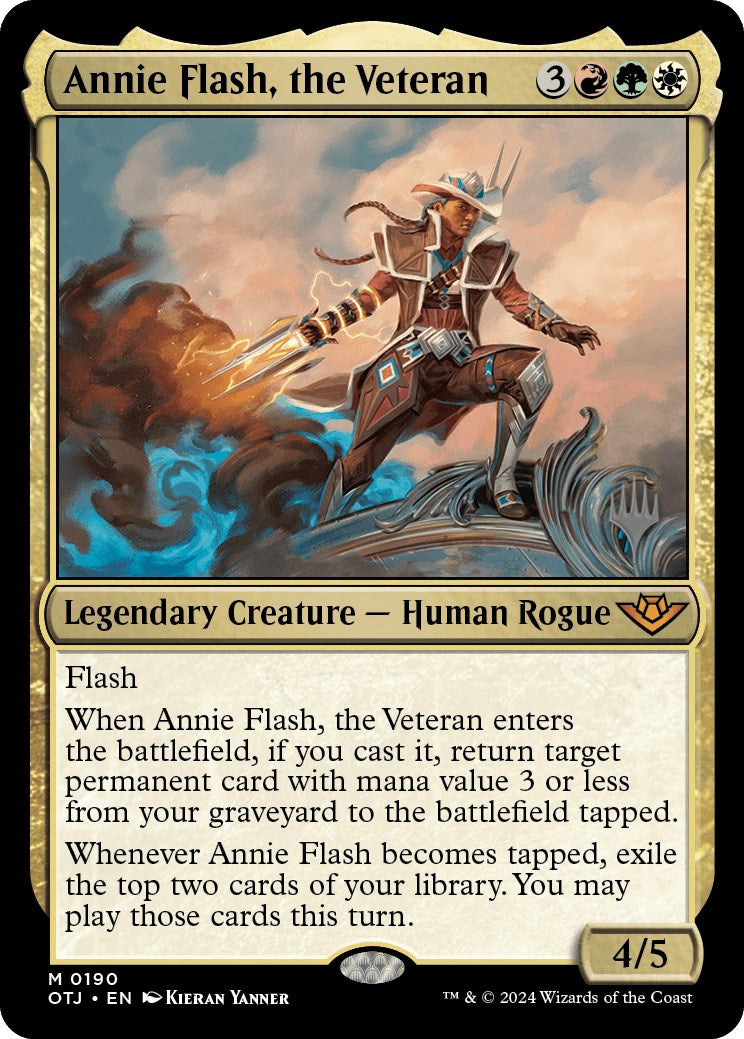 Annie Flash, the Veteran (Promo Pack) [Outlaws of Thunder Junction Promos] | Good Games Cannington