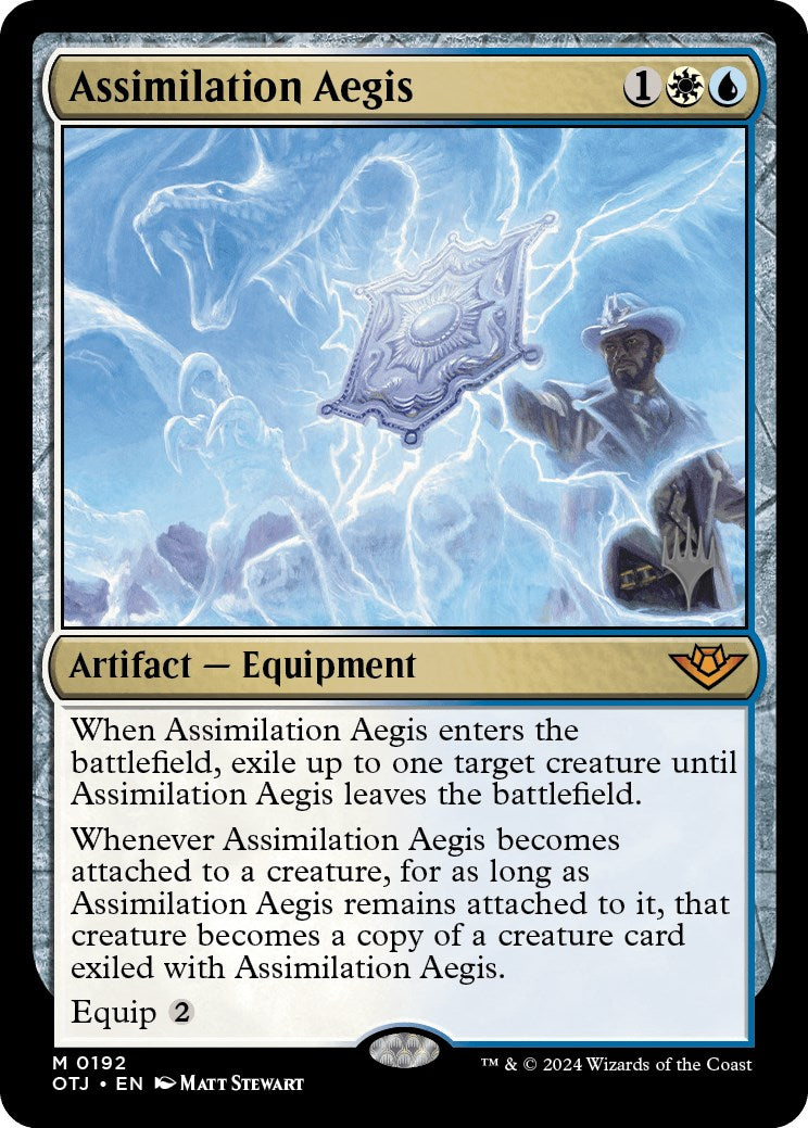 Assimilation Aegis (Promo Pack) [Outlaws of Thunder Junction Promos] | Good Games Cannington