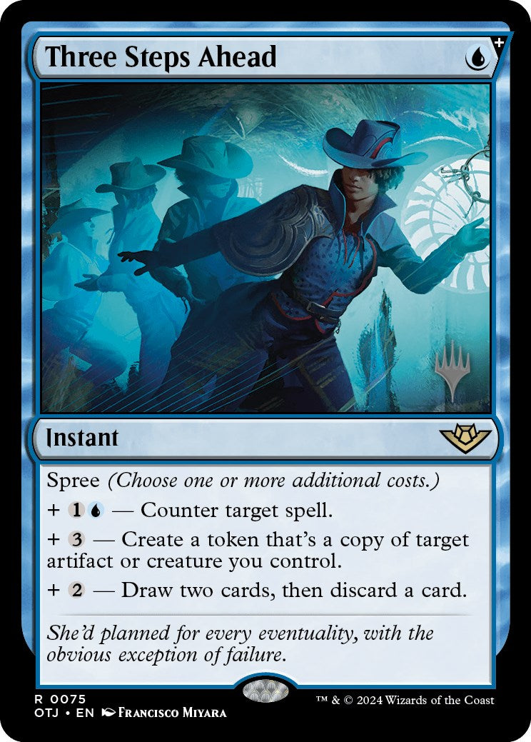 Three Steps Ahead (Promo Pack) [Outlaws of Thunder Junction Promos] | Good Games Cannington
