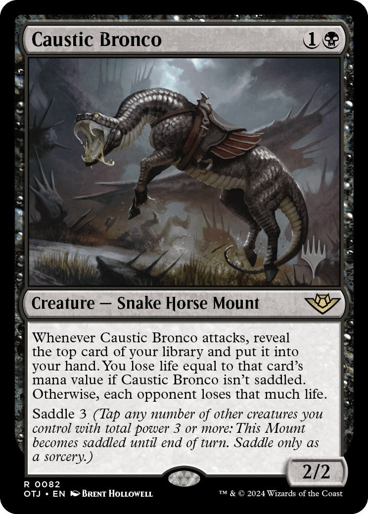 Caustic Bronco (Promo Pack) [Outlaws of Thunder Junction Promos] | Good Games Cannington