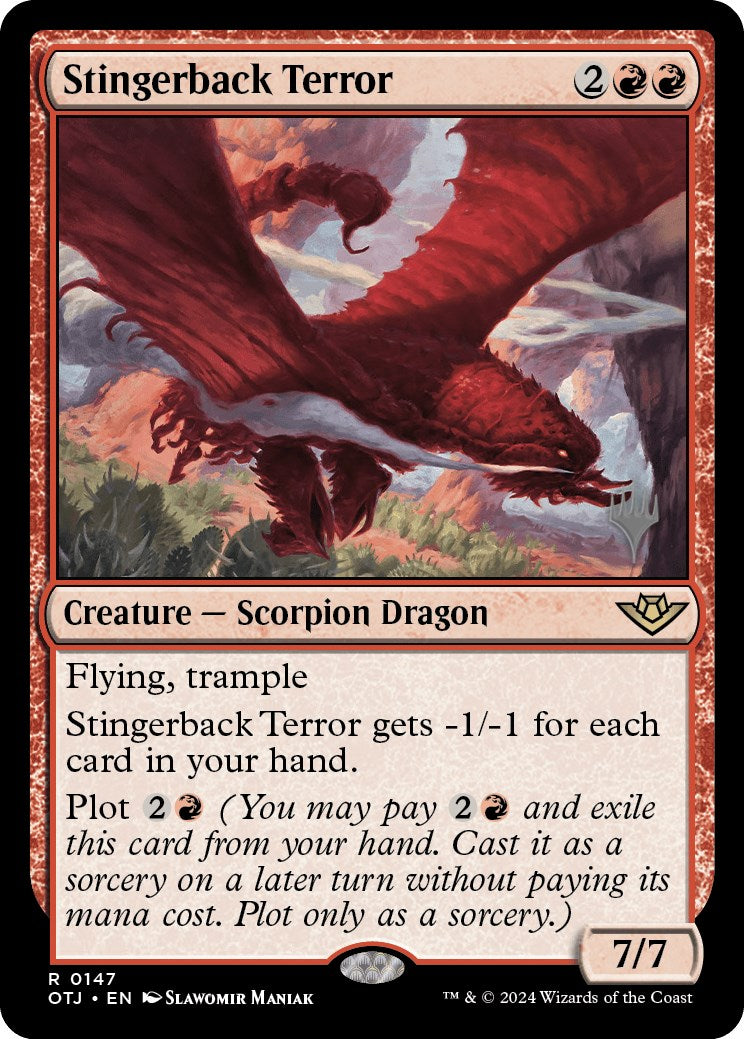 Stingerback Terror (Promo Pack) [Outlaws of Thunder Junction Promos] | Good Games Cannington