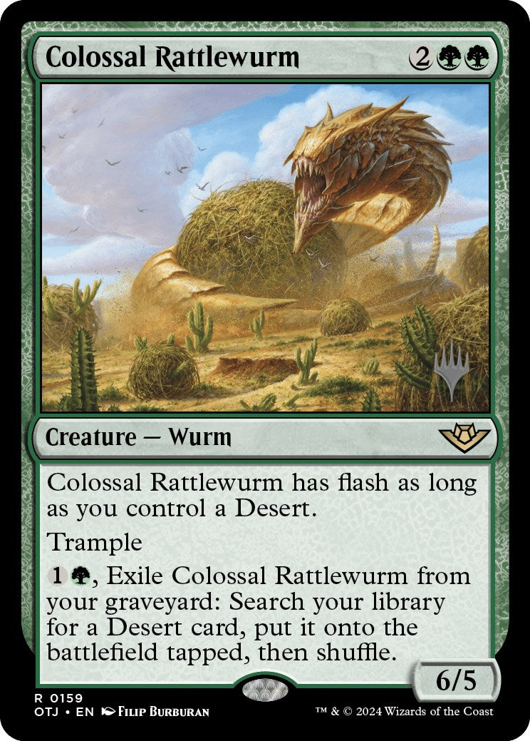 Colossal Rattlewurm (Promo Pack) [Outlaws of Thunder Junction Promos] | Good Games Cannington