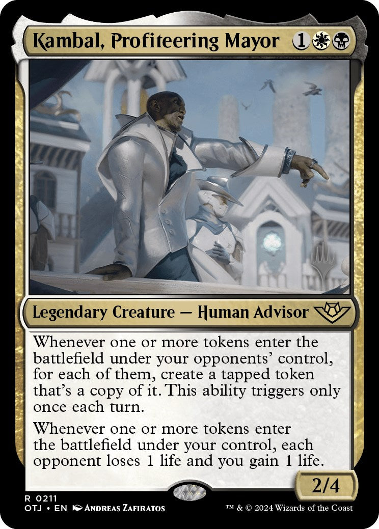Kambal, Profiteering Mayor (Promo Pack) [Outlaws of Thunder Junction Promos] | Good Games Cannington