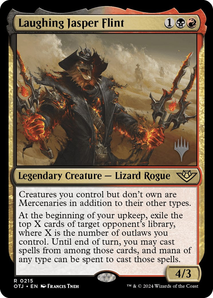 Laughing Jasper Flint (Promo Pack) [Outlaws of Thunder Junction Promos] | Good Games Cannington