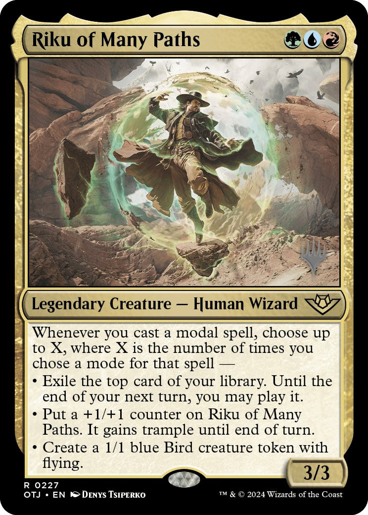 Riku of Many Paths (Promo Pack) [Outlaws of Thunder Junction Promos] | Good Games Cannington