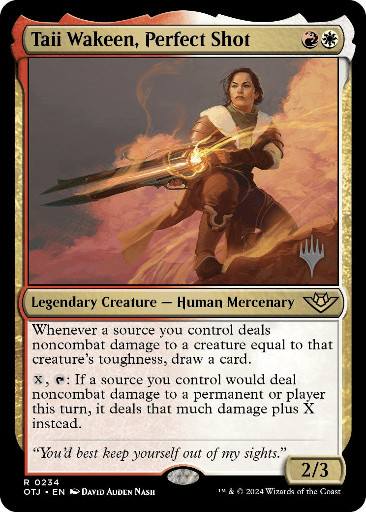 Taii Wakeen, Perfect Shot (Promo Pack) [Outlaws of Thunder Junction Promos] | Good Games Cannington
