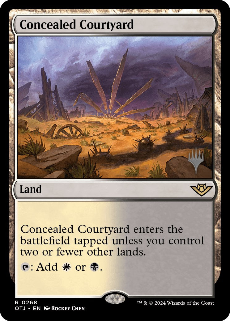 Concealed Courtyard (Promo Pack) [Outlaws of Thunder Junction Promos] | Good Games Cannington