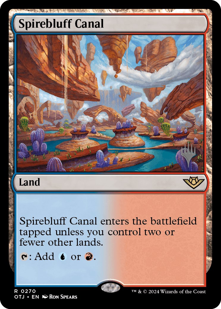 Spirebluff Canal (Promo Pack) [Outlaws of Thunder Junction Promos] | Good Games Cannington