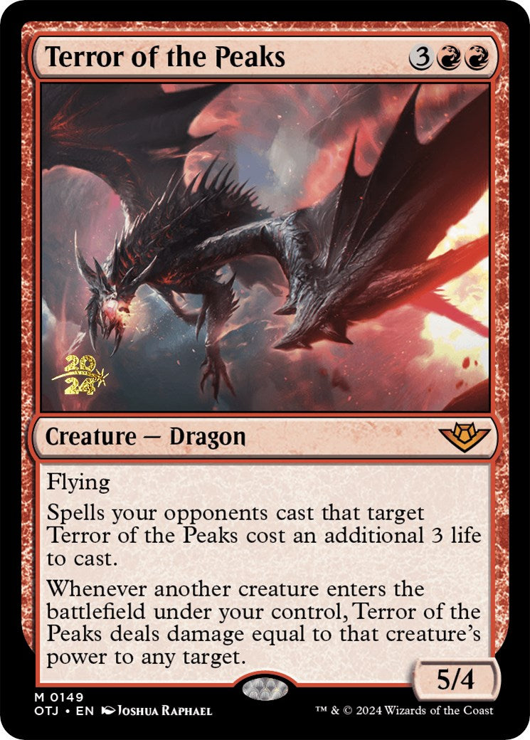 Terror of the Peaks (OTJ) [Outlaws of Thunder Junction Prerelease Promos] | Good Games Cannington