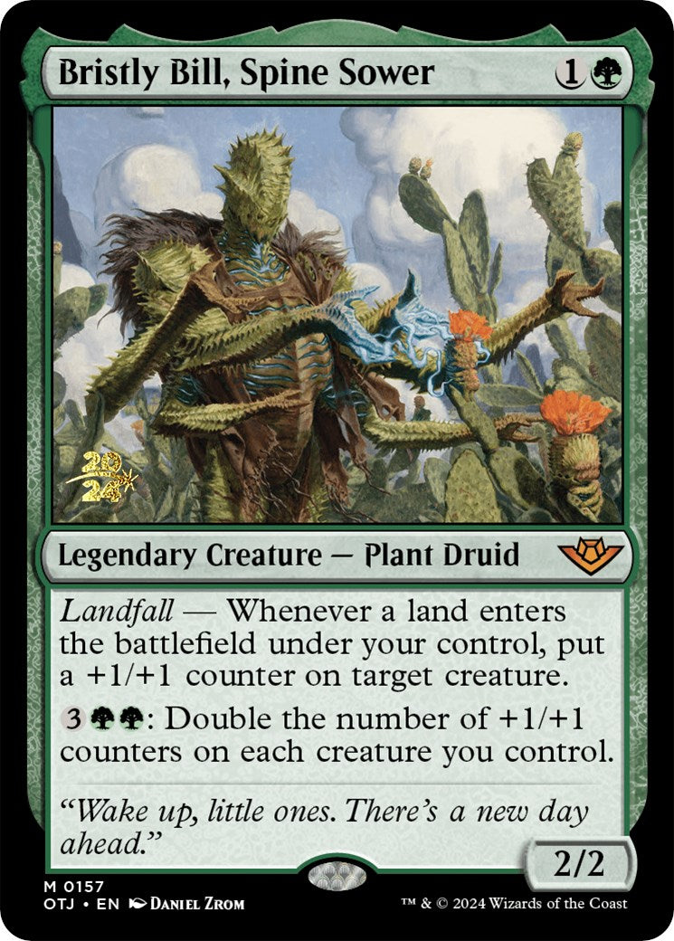 Bristly Bill, Spine Sower [Outlaws of Thunder Junction Prerelease Promos] | Good Games Cannington