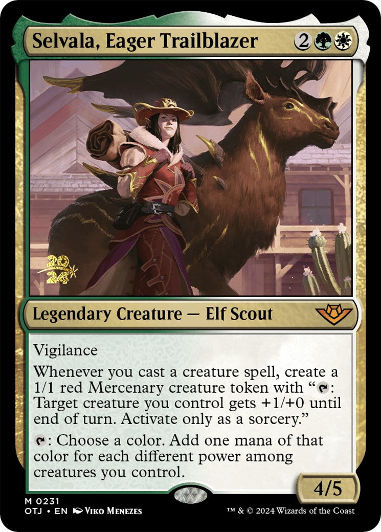 Selvala, Eager Trailblazer [Outlaws of Thunder Junction Prerelease Promos] | Good Games Cannington