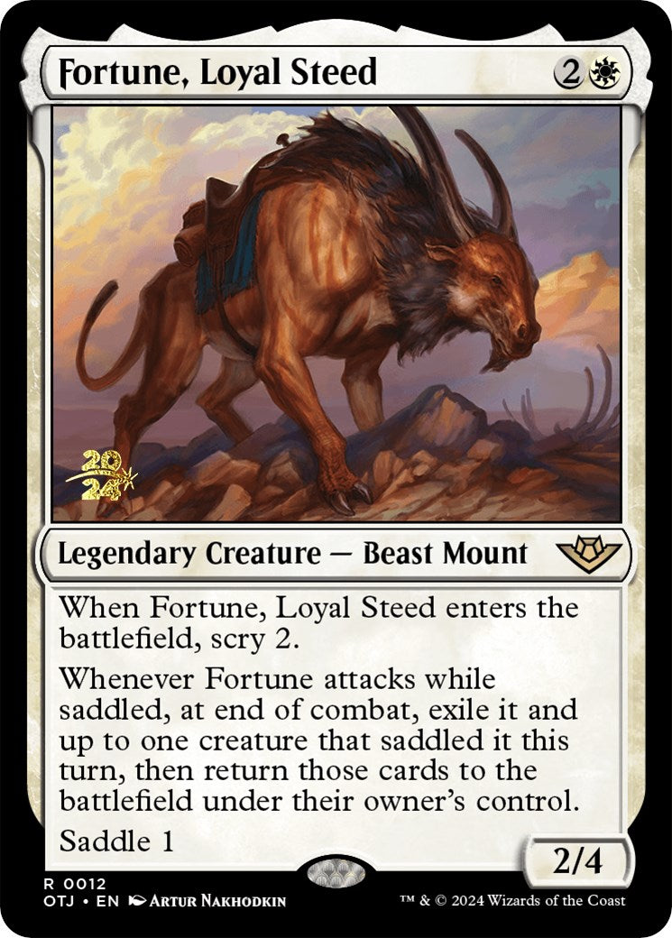 Fortune, Loyal Steed [Outlaws of Thunder Junction Prerelease Promos] | Good Games Cannington