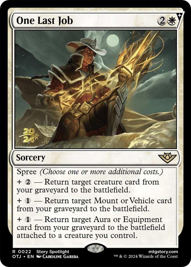 One Last Job [Outlaws of Thunder Junction Prerelease Promos] | Good Games Cannington